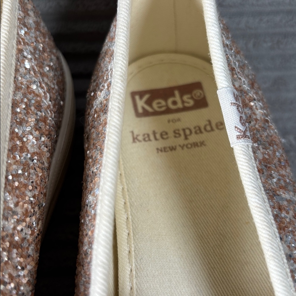 Keds x Kate Spade Double Decker Glitter Women's Slip-On Sneakers Sz. 7.5 - Picture 4 of 11